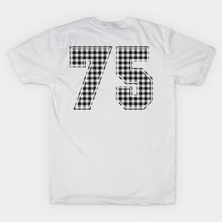 Plaid Number - 75 - Dark T-Shirt